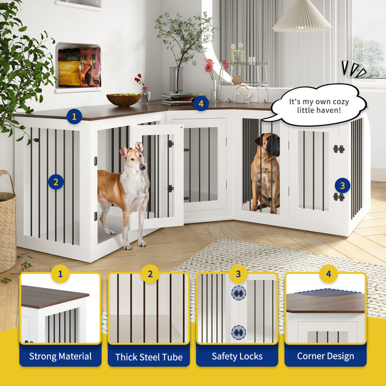 Dog crate for 3 dogs 2025